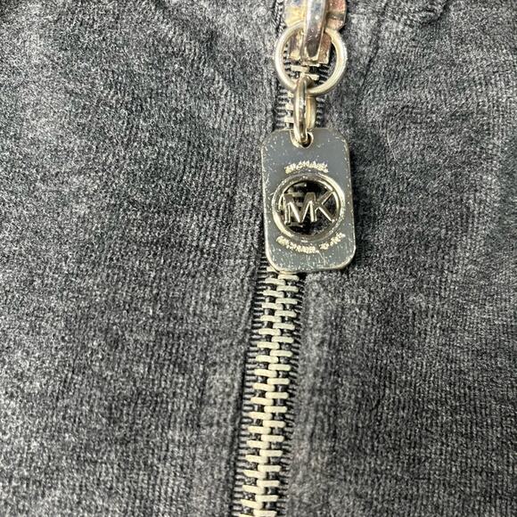 MICHAEL KORS Gray Velour Full Zip Jacket Size Small - Picture 8 of 9